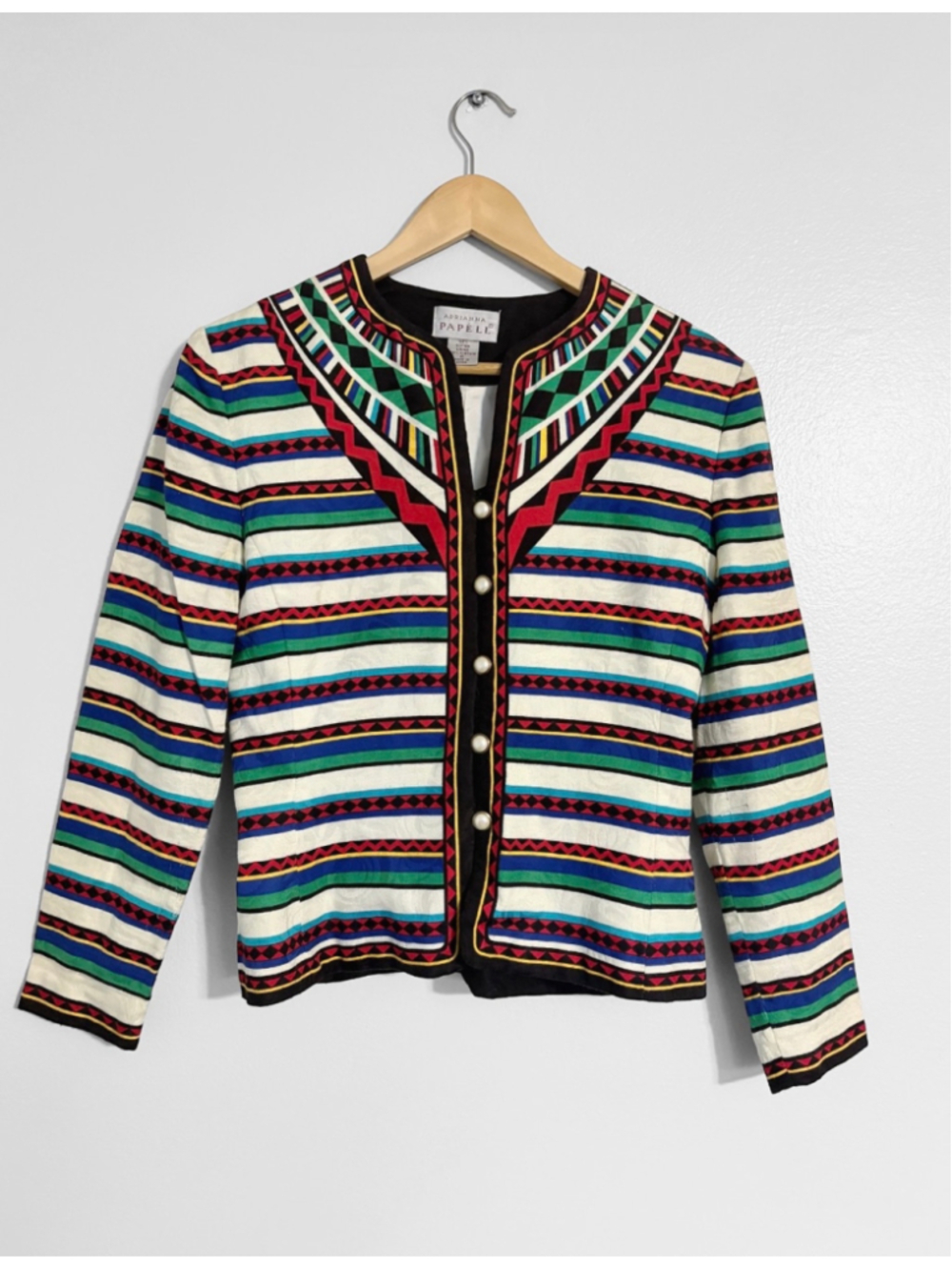 Adrianna Papell Vintage 80’s Colorful Blazer